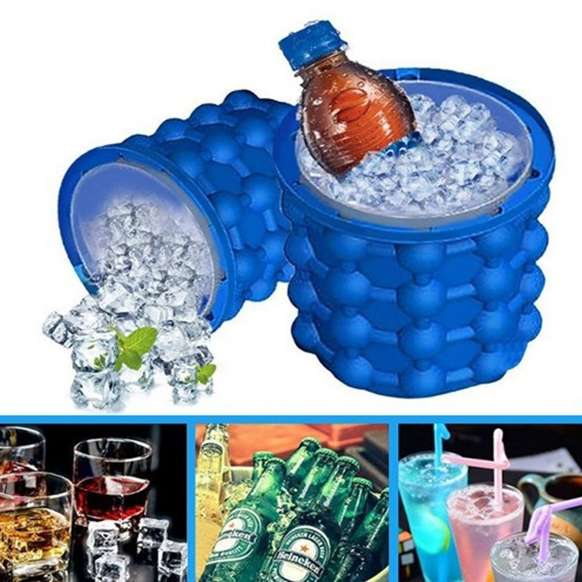 2 In 1 Large Silicone Ice Bucket 2