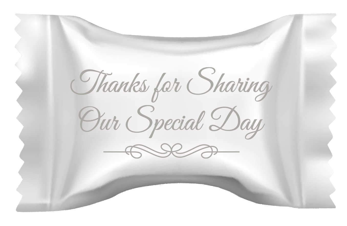 Pink Buttermints Cool Creamy Mint in a Thanks for Sharing Our Special Day Wrapper 1