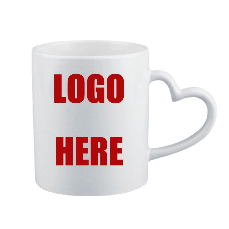 Custom 11 OZ Blank Mugs With Heart shaped handle 1