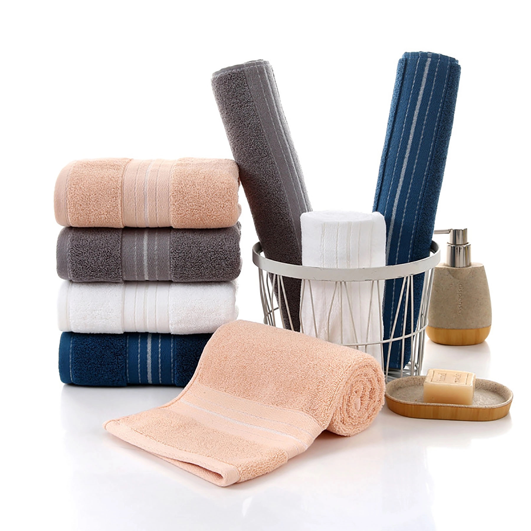 100% Cotton Embroidery Logo Towel Washcloth 4