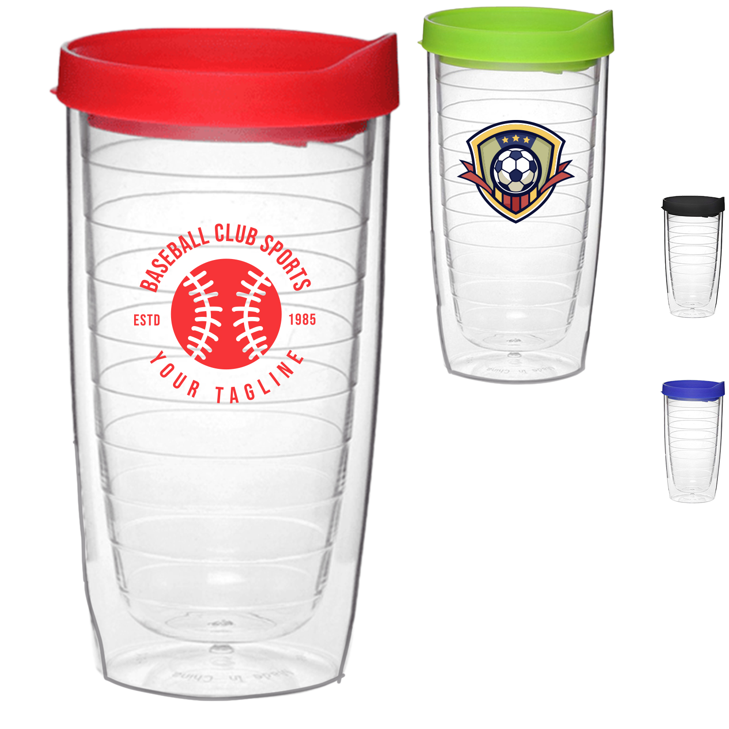 14 oz Double Wall Acrylic Tumbler w/ Custom Logo Travel Mug 1