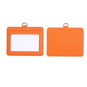 RFID Blocking PU Leather Card Holder with Lanyard 15