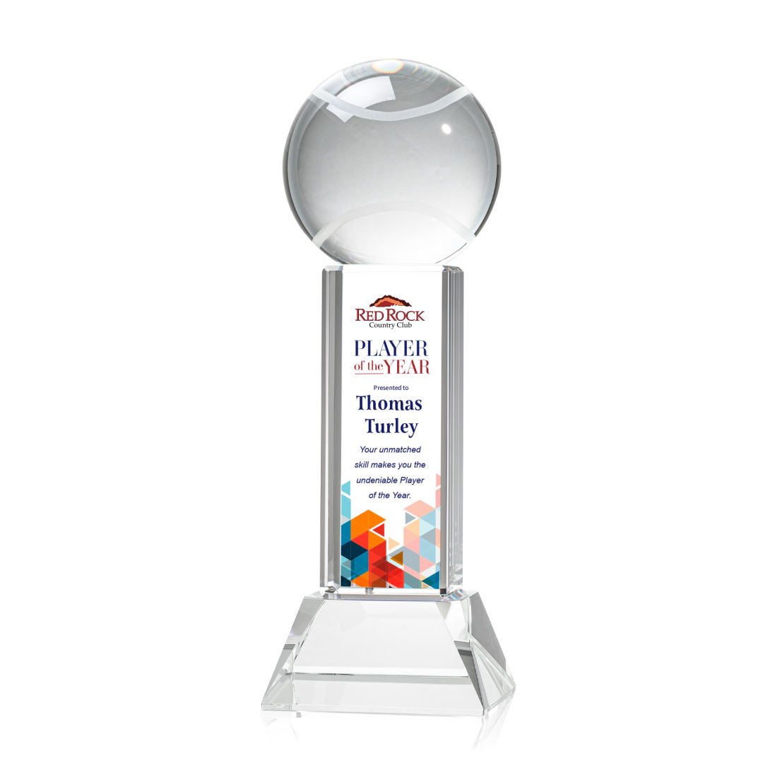 Tennis Ball VividPrint™ Award on Stowe - Clear 11