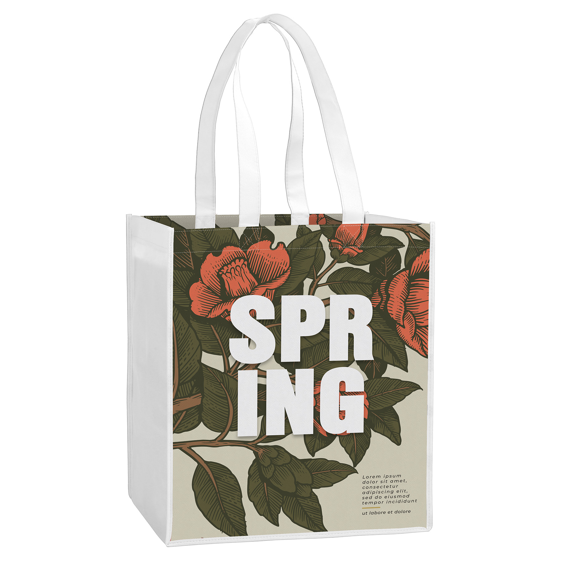 Laminated Non-Woven Tote Bag(13" X 15" X 10") 7