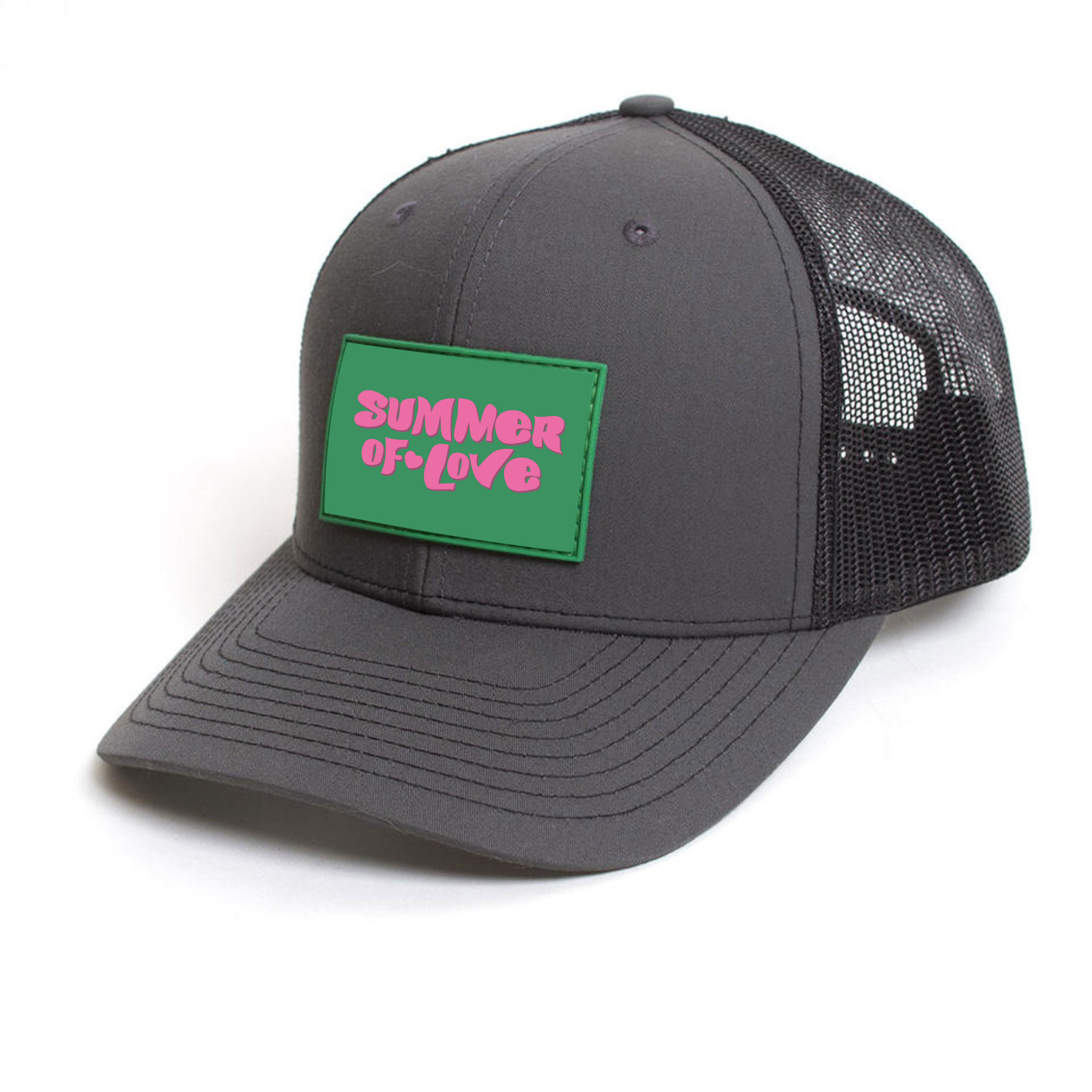 Mesh Back Trucker Hat with PVC Rubber Patch 1