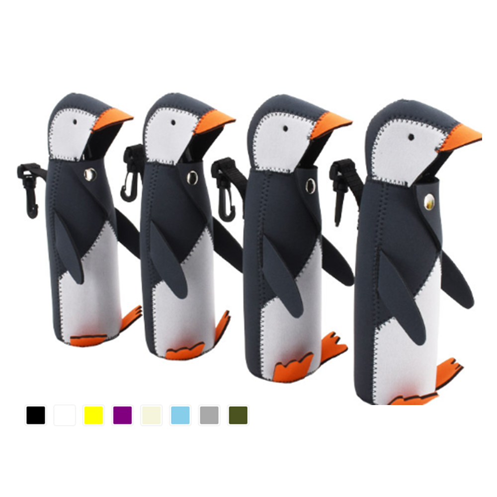 Neoprene Penguin Shape Bottle Coolie, custom koozie with logo imprint 5