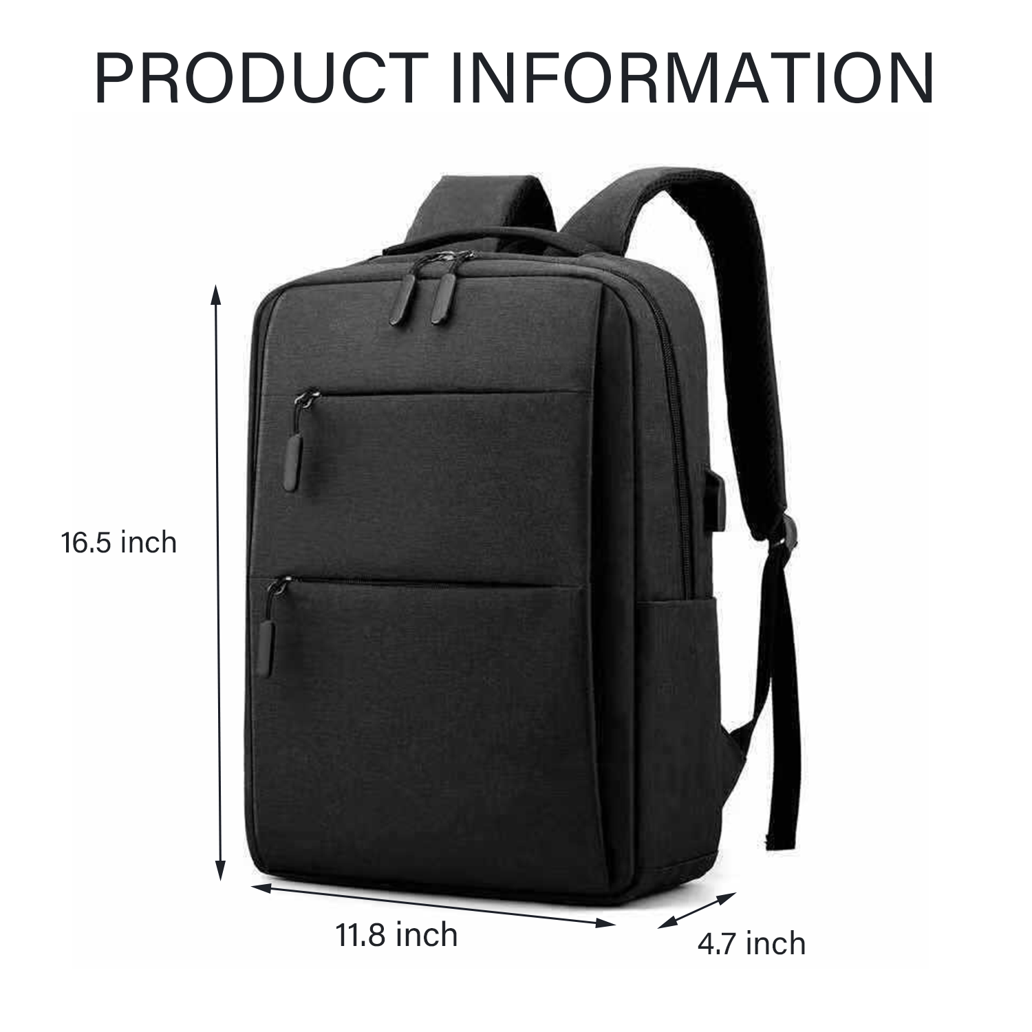 Slim Durable Laptops Travel Backpacks with USB Charging Port 6