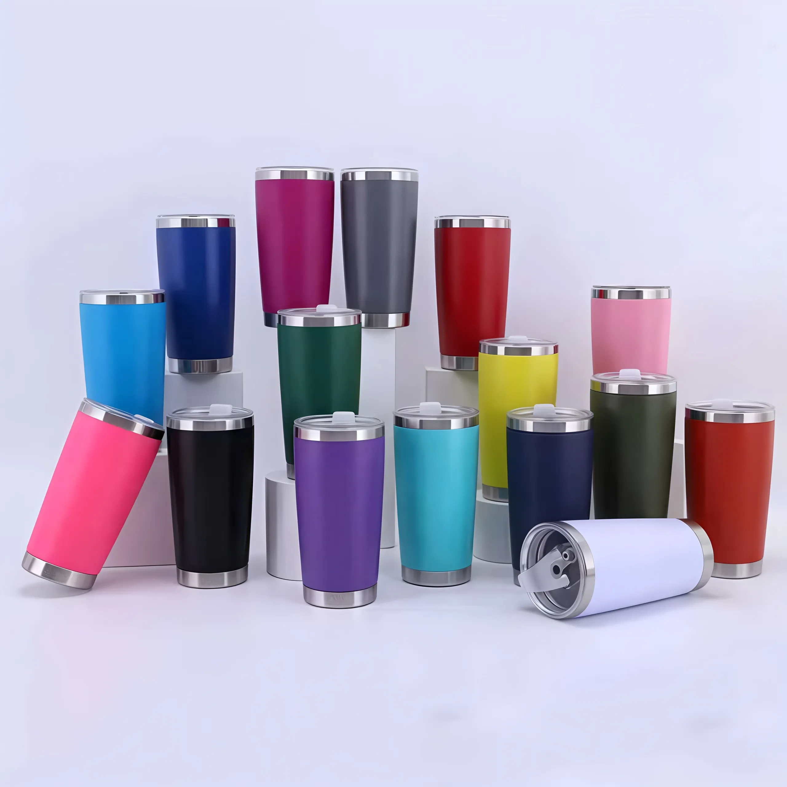 20 oz Vacuum Insulated Stainless Steel Tumbler with Logo 2