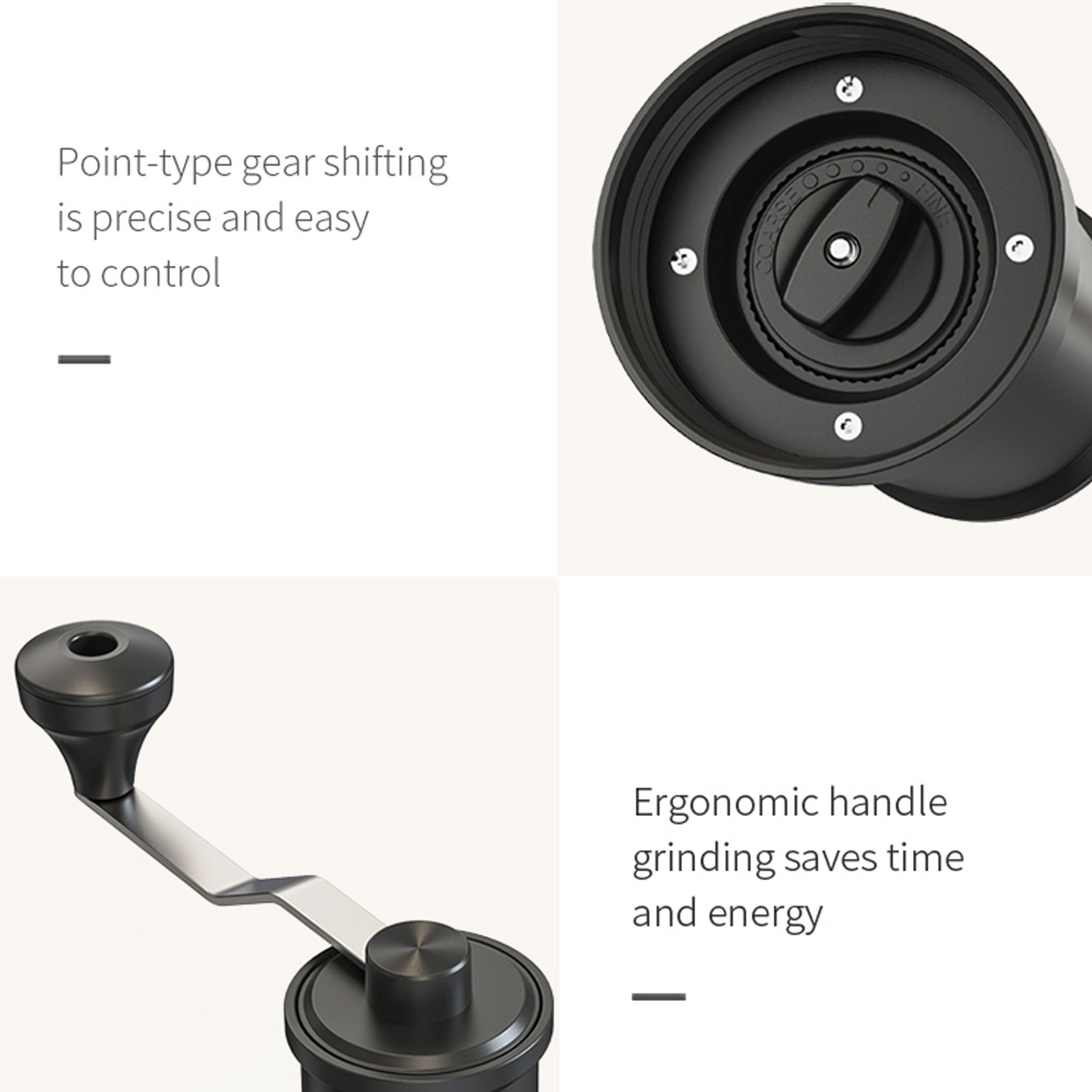 CafePro Manual Coffee Grinder - Adjustable Ceramic Burr 7