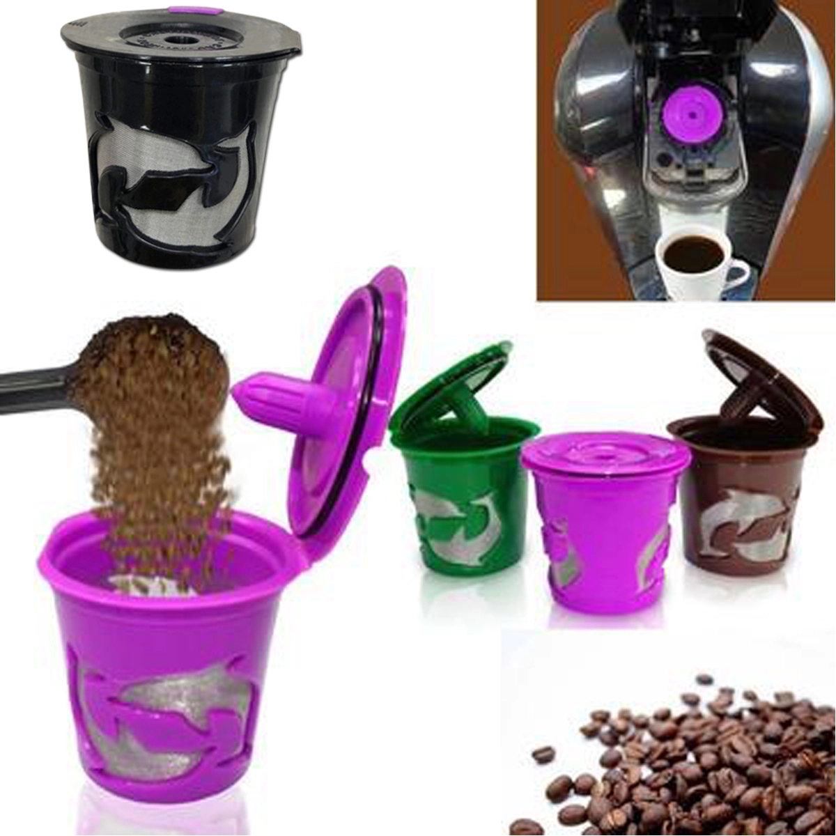 K Cup Reusable 2.0 Dolphin Capsule Coffee Filter 6