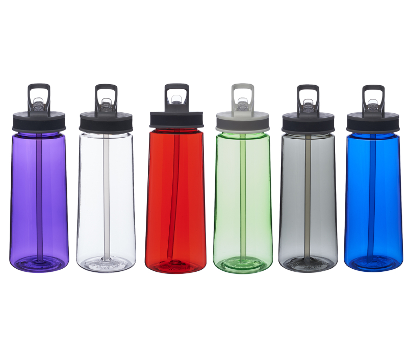 Plastic Water Bottle with Straw, 22 oz. 5