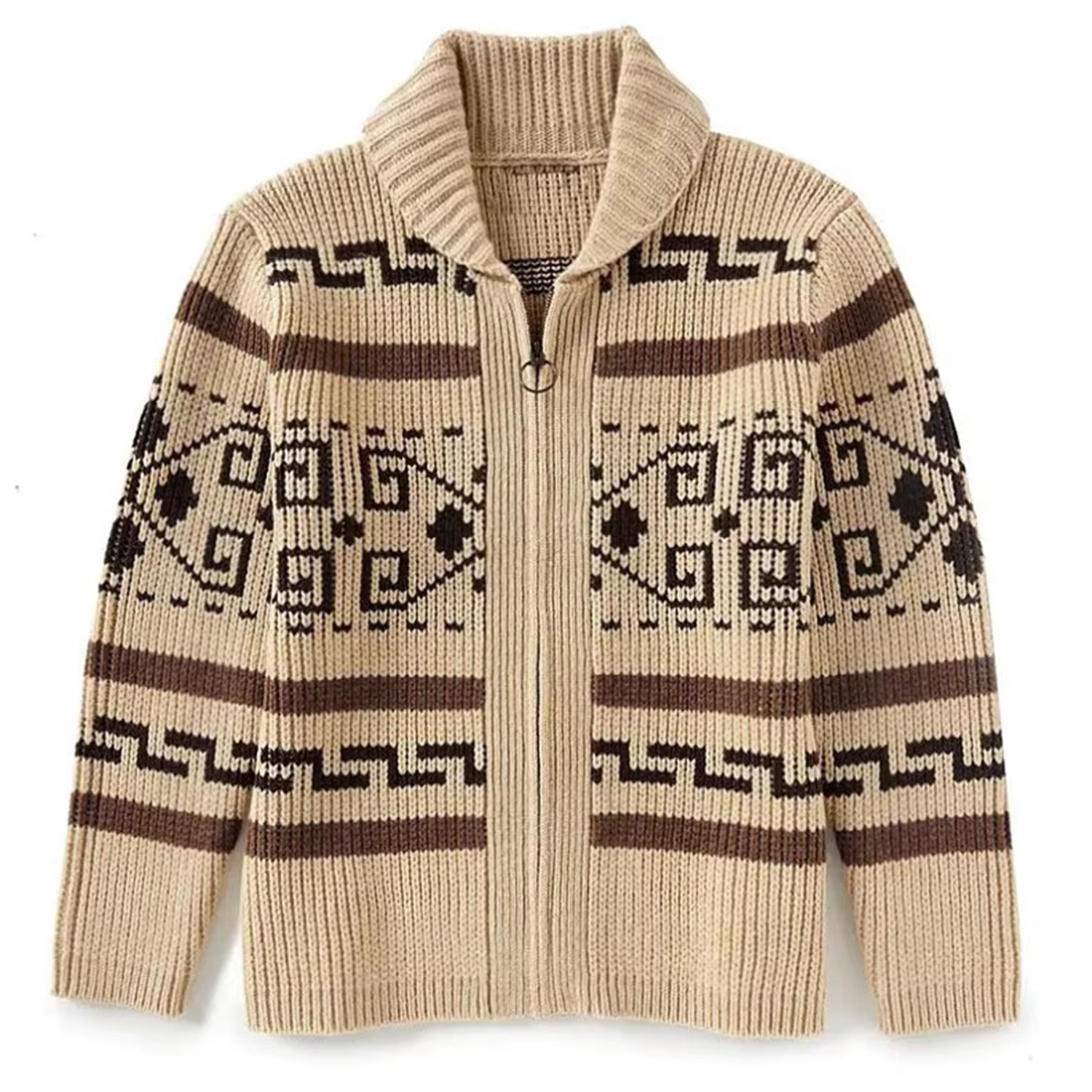 Sweater Cardigan Lapel Long-sleeved Coat 4