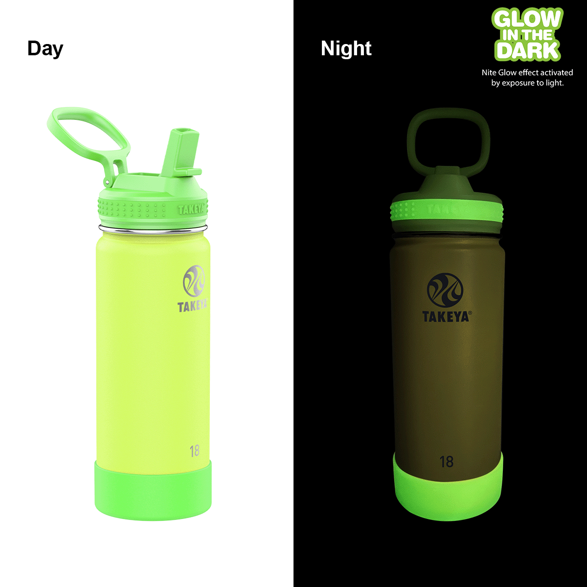 Takeya® 18 oz. Actives Glow in the Dark Bottle 22