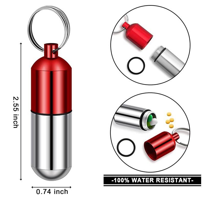 Portable Pill Storage Keychain 2