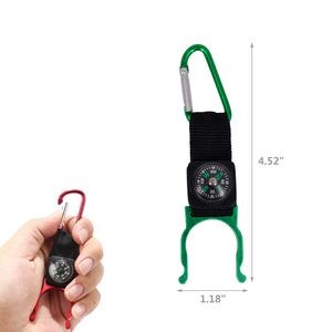 Versatile Carabiner Strap Bottle Holder With Compass Key Chain 5