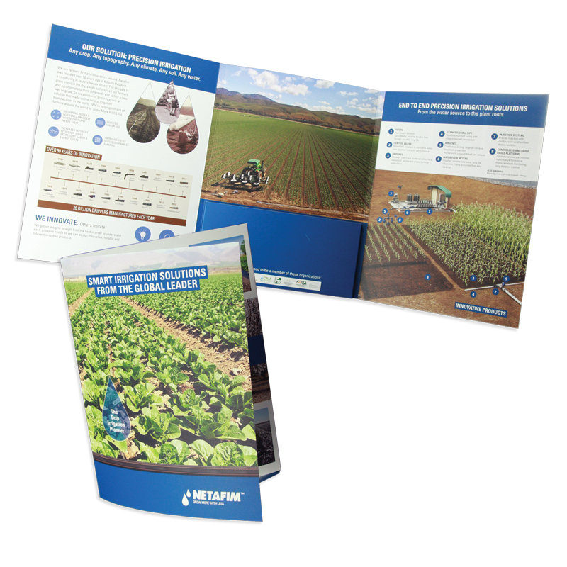 Three Panel Presentation Folder Printed Full Color 5