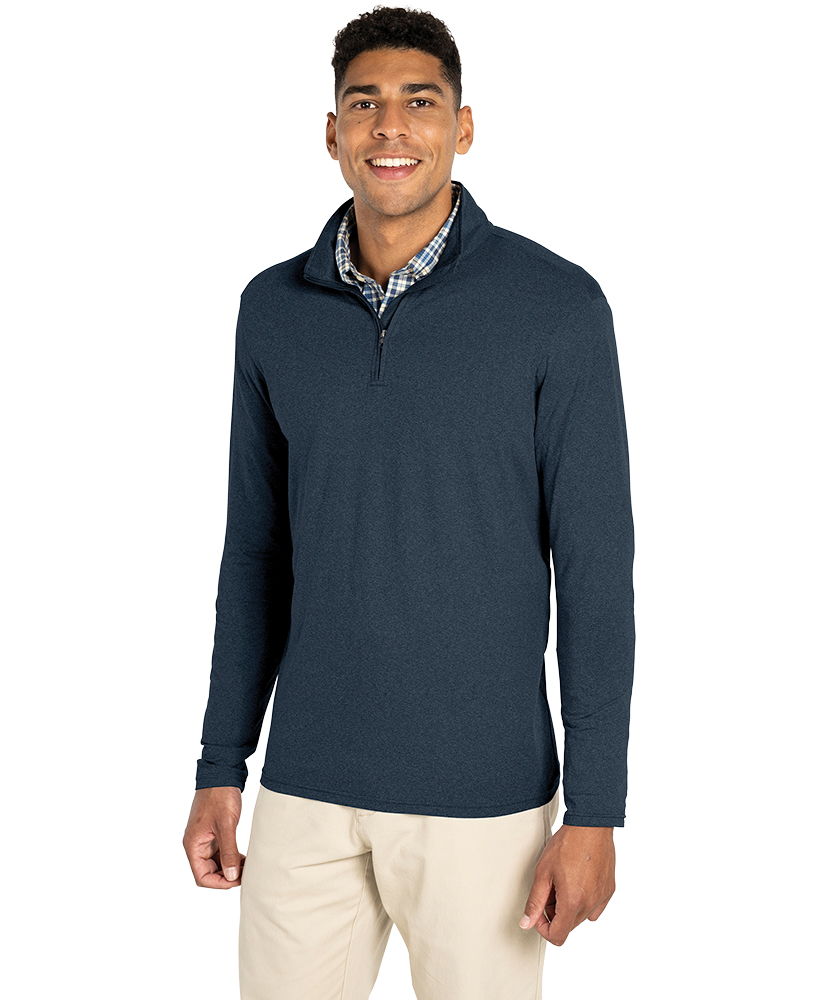 Men's Heathered Eco-Logic Stretch Quarter Zip