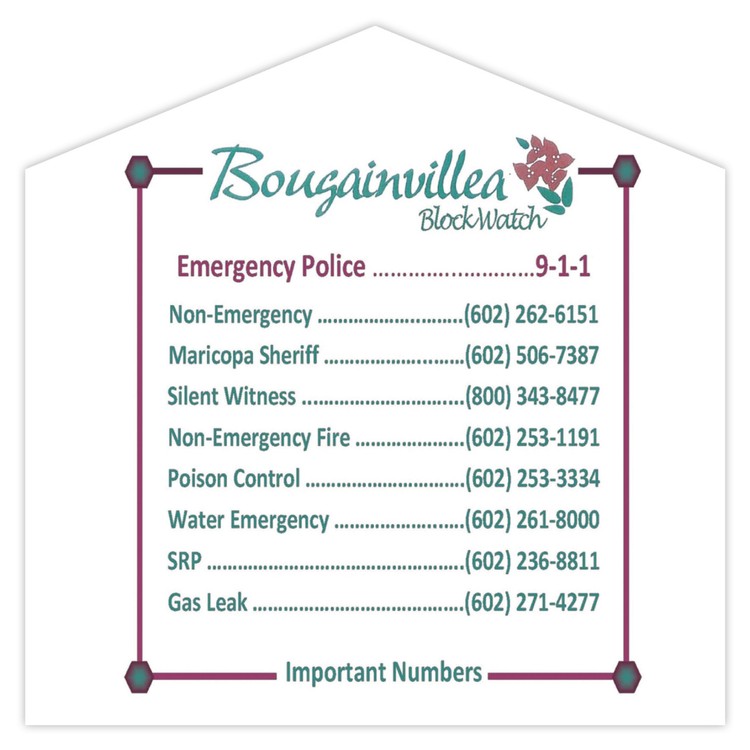 Vinyl Label Calendar (3.5 x 3.5) House