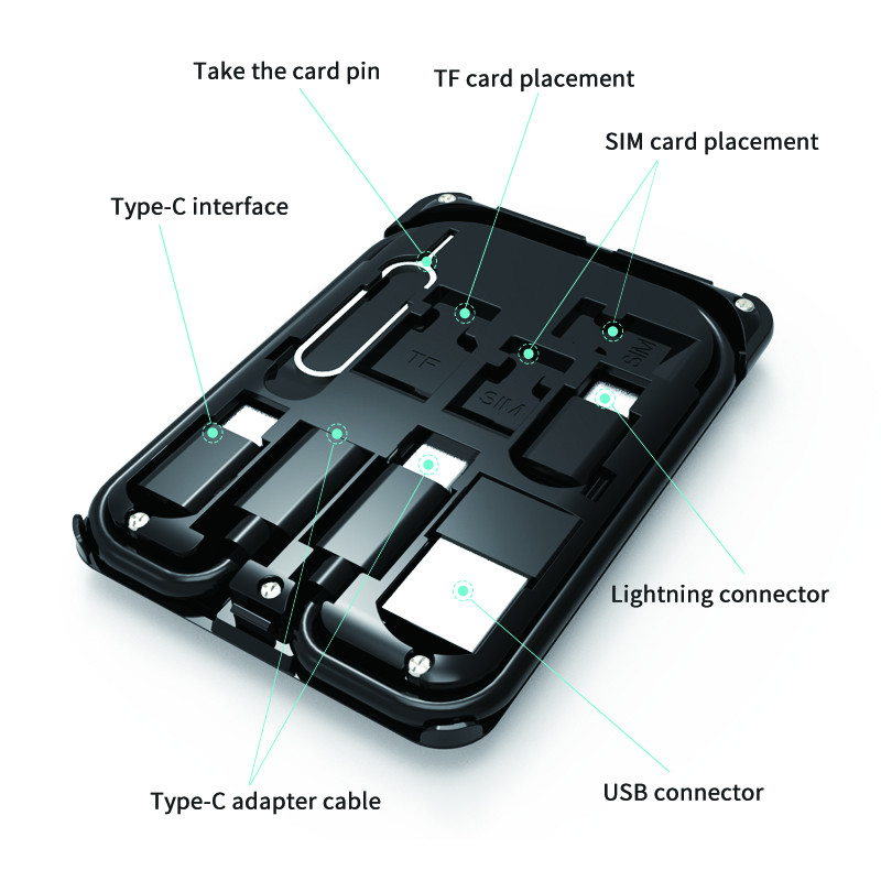 Chi-Charge Cable Card with Watch Charger - Collapsible Wireless Charging Stand and Charging Cable Carrier 10