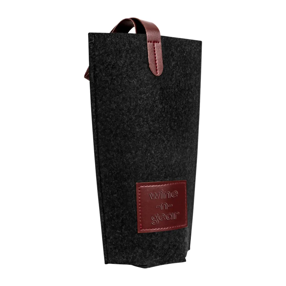 1-Bottle Felt Wine Tote 4