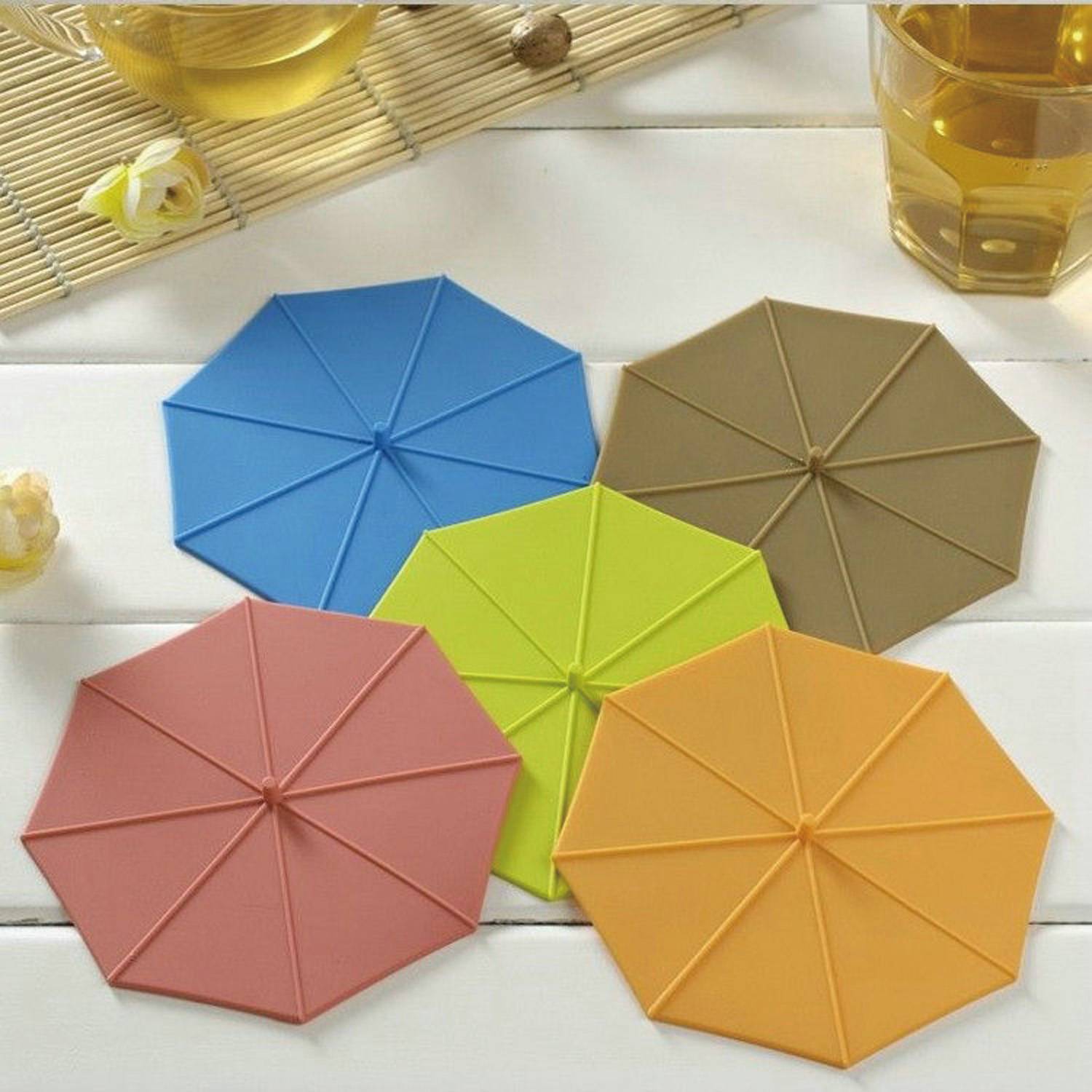 Umbrella Shape Silicone Cup Lids 4
