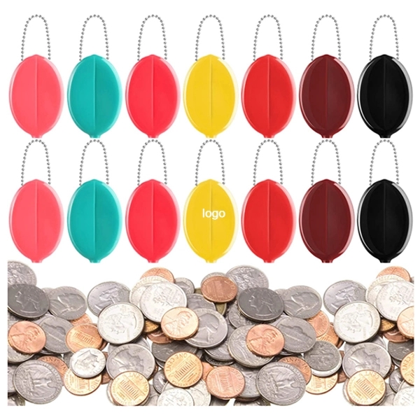 PVC Coin Purse Change Holder Chain Pouch 5