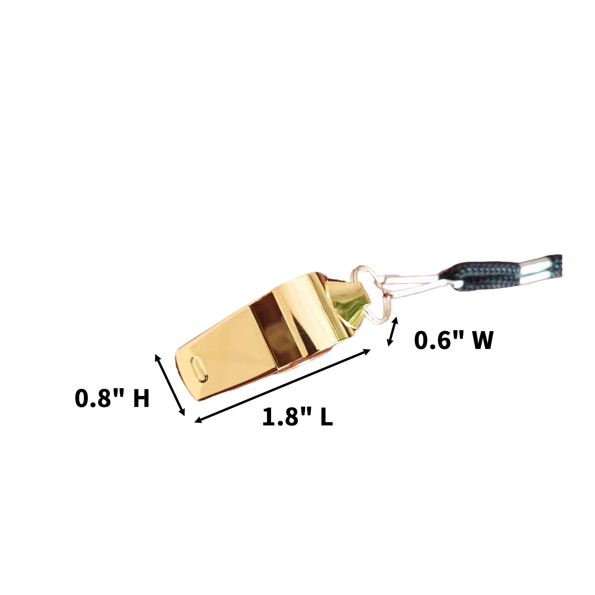 Stainless Steel Referee Whistle 1.8 x 0.6 x 0.8" 1
