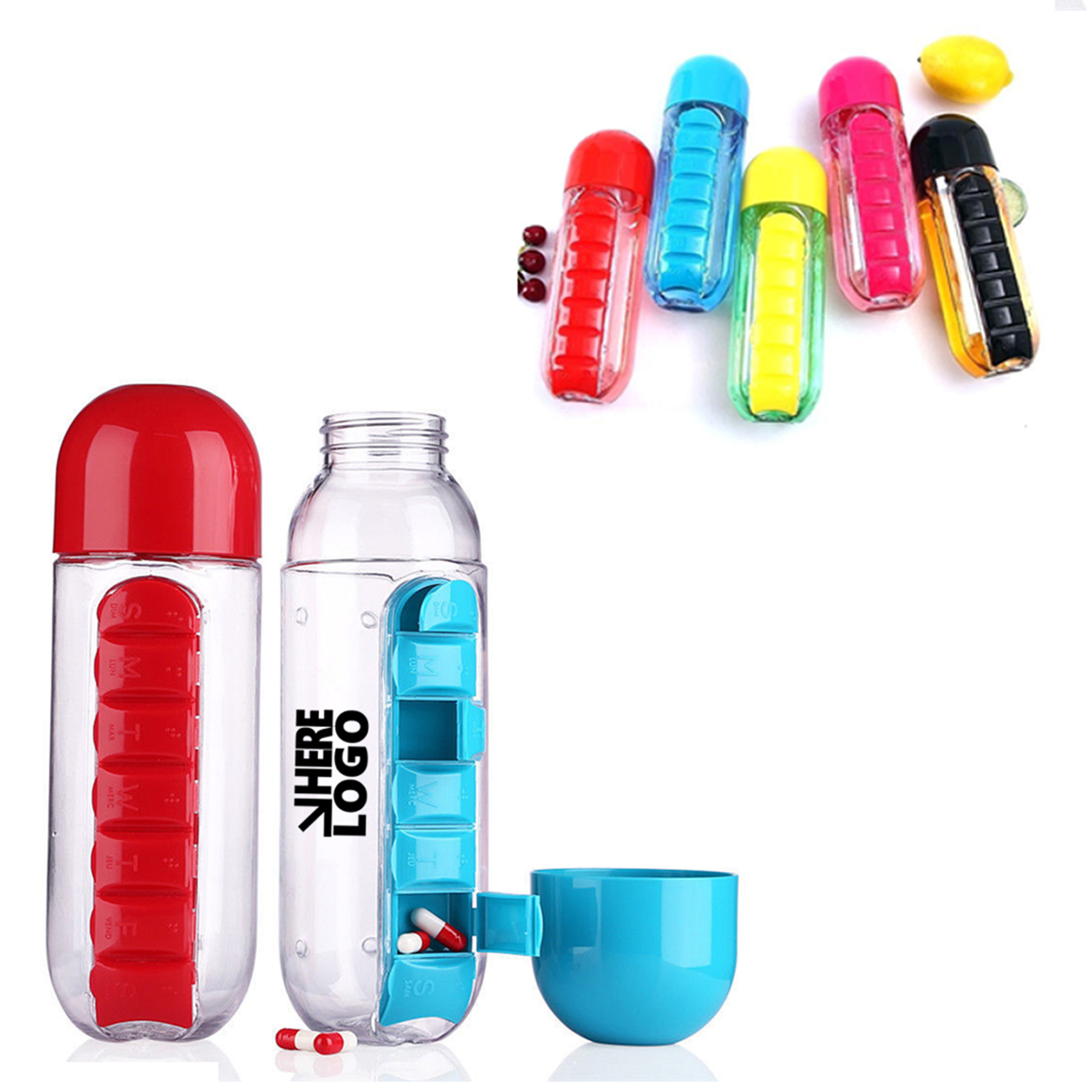 20oz Versatile Water Cup Incorporating A Pill Holder 2