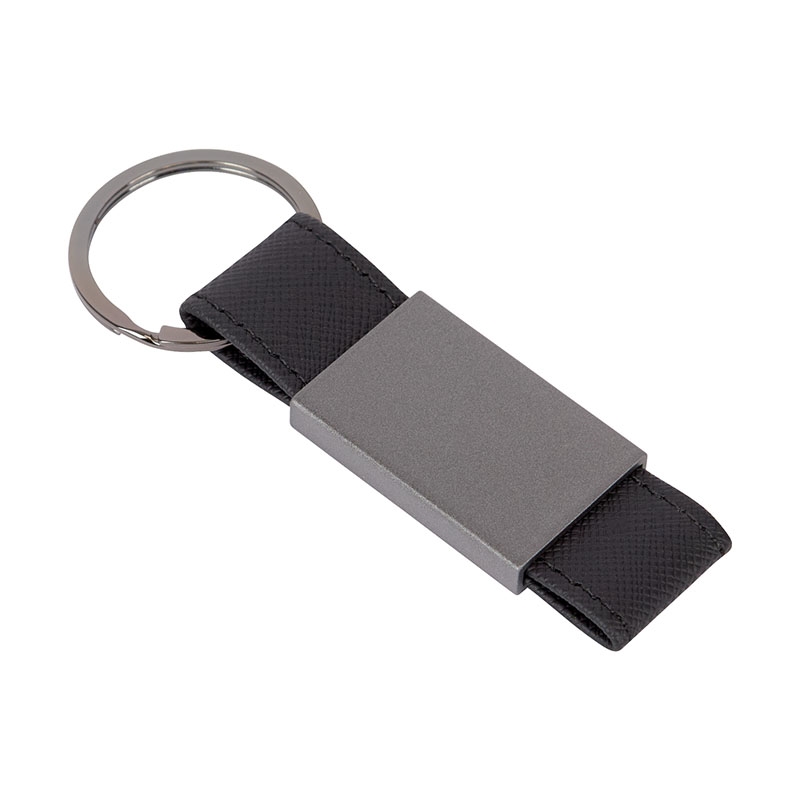 Boyd Aluminum & Leatherette Keyring 7