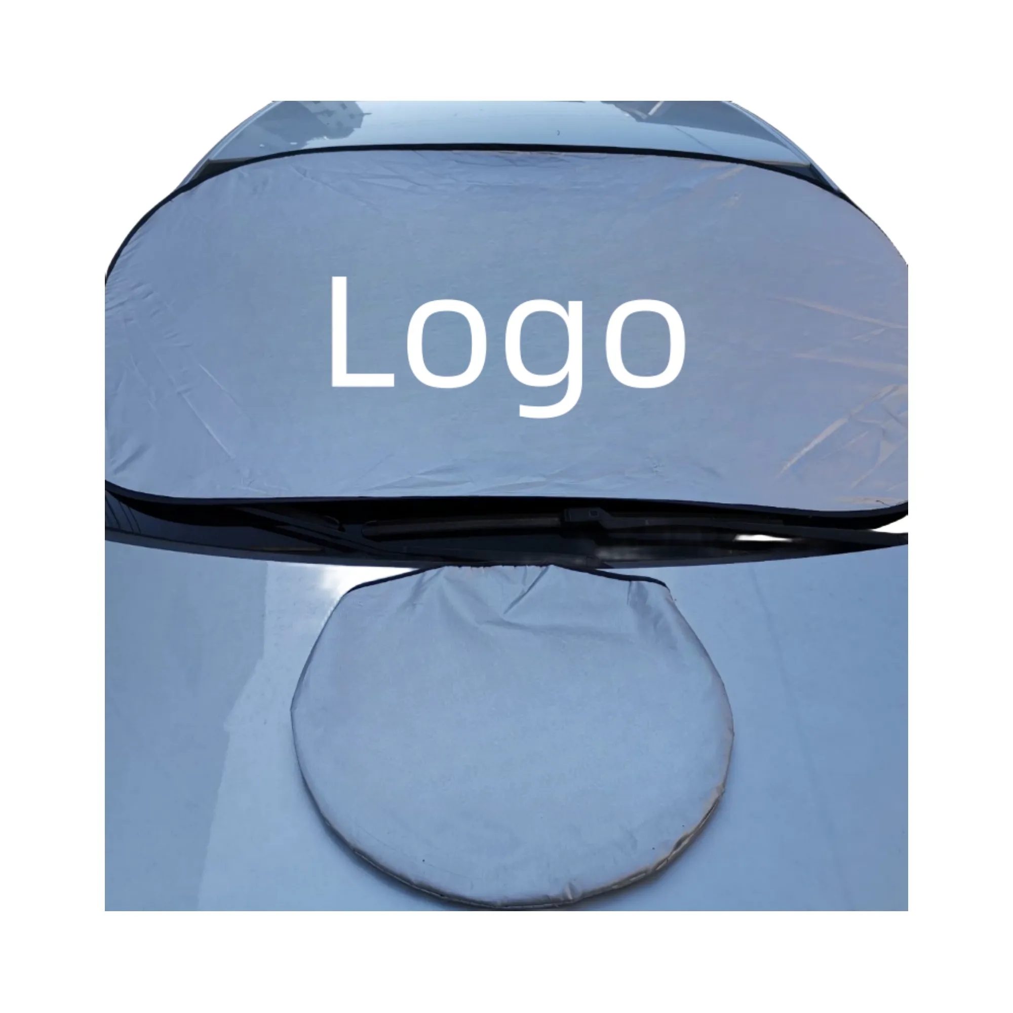Custom Front Windshield Sun Shade With Pouch 2