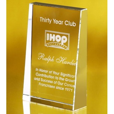 VERTICAL BALDWIN CRYSTAL AWARD (SMALL) 1