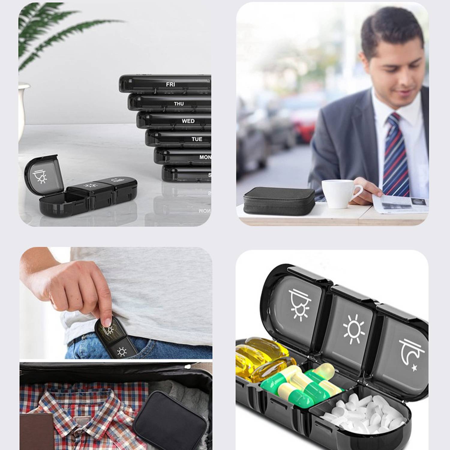 Portable Light Proof Canvas Bag Pill Box 4