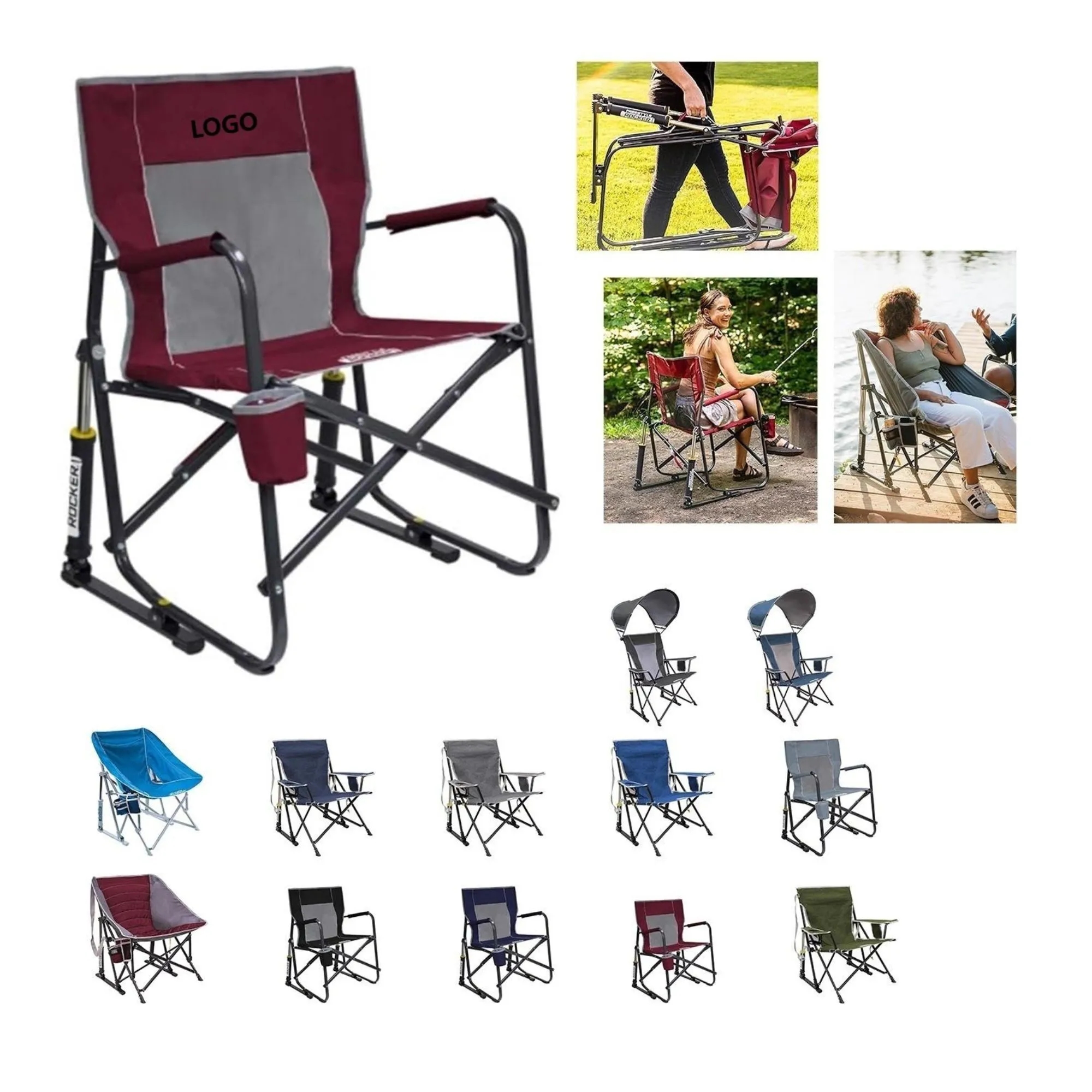 Outdoor Camping Chair 24" x 25" x 34.8" 5