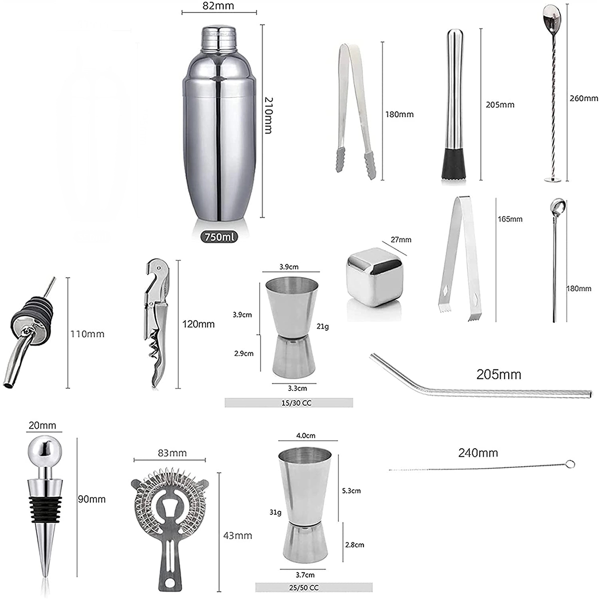 Cocktail Shaker Set 22-Piece 3