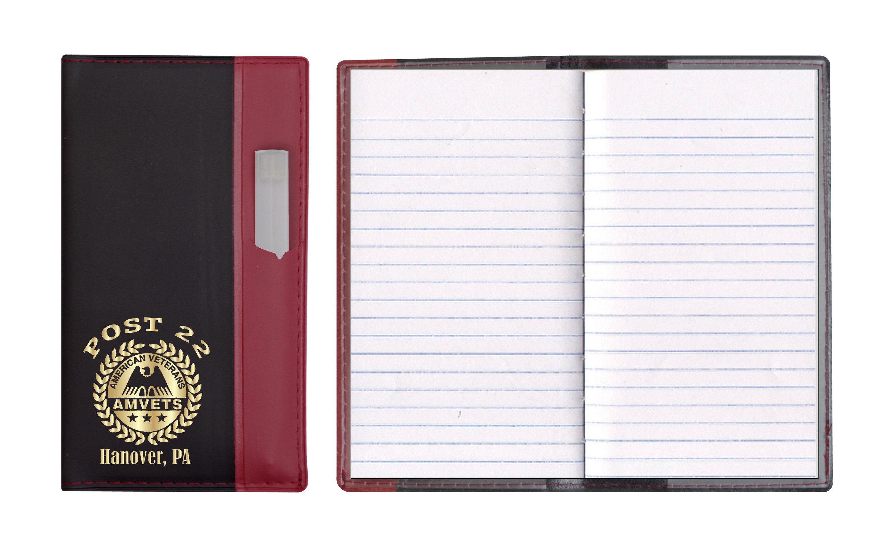 Lafayette Series Soft Cover 2 Tone Vinyl Tally Book W/ Clear Pen 1