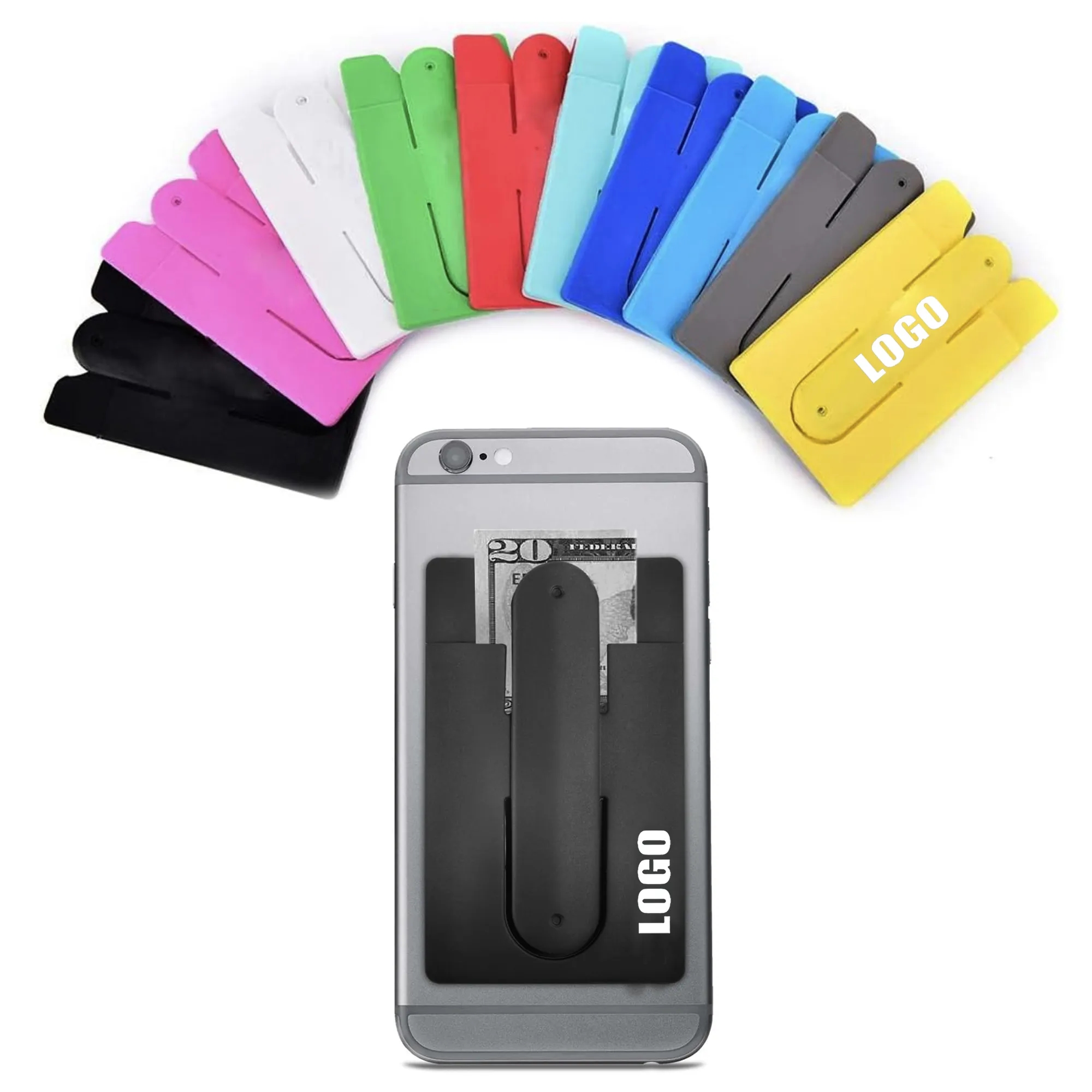 Card Holder with Cell Phone Stand 2