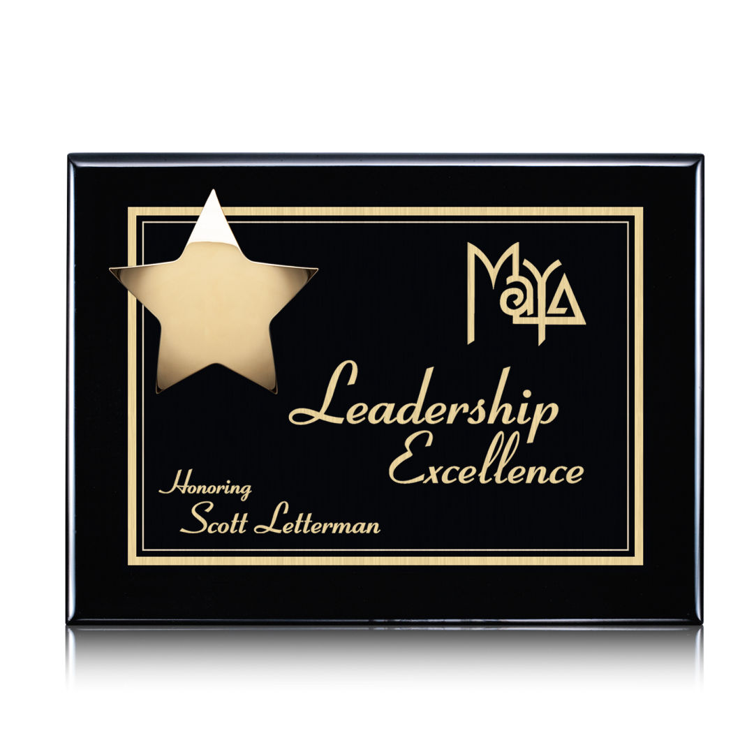 Hollister Plaque - Black/Gold 2