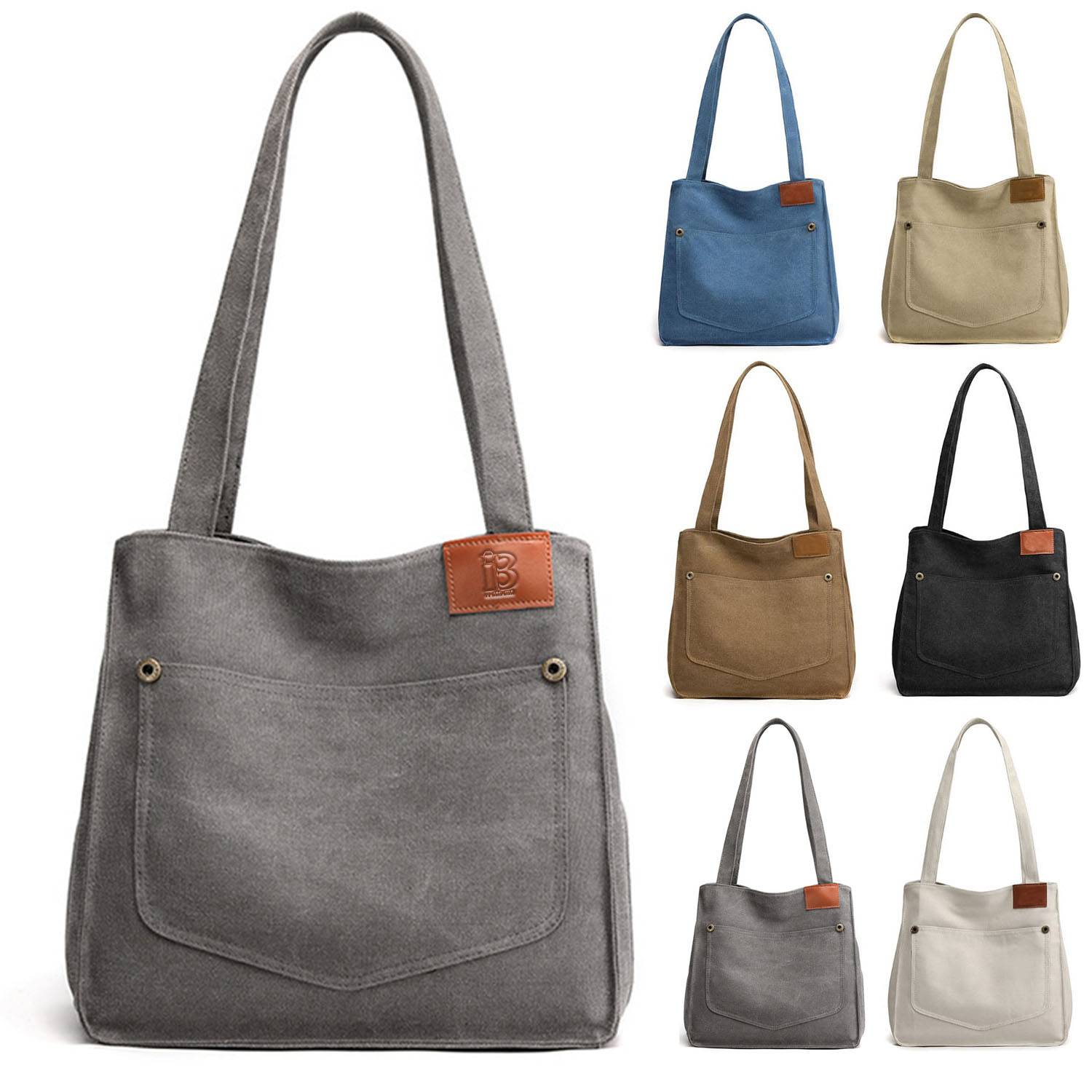 Large Capacity canvas Tote bag, custom tote bag with logo imprint 9