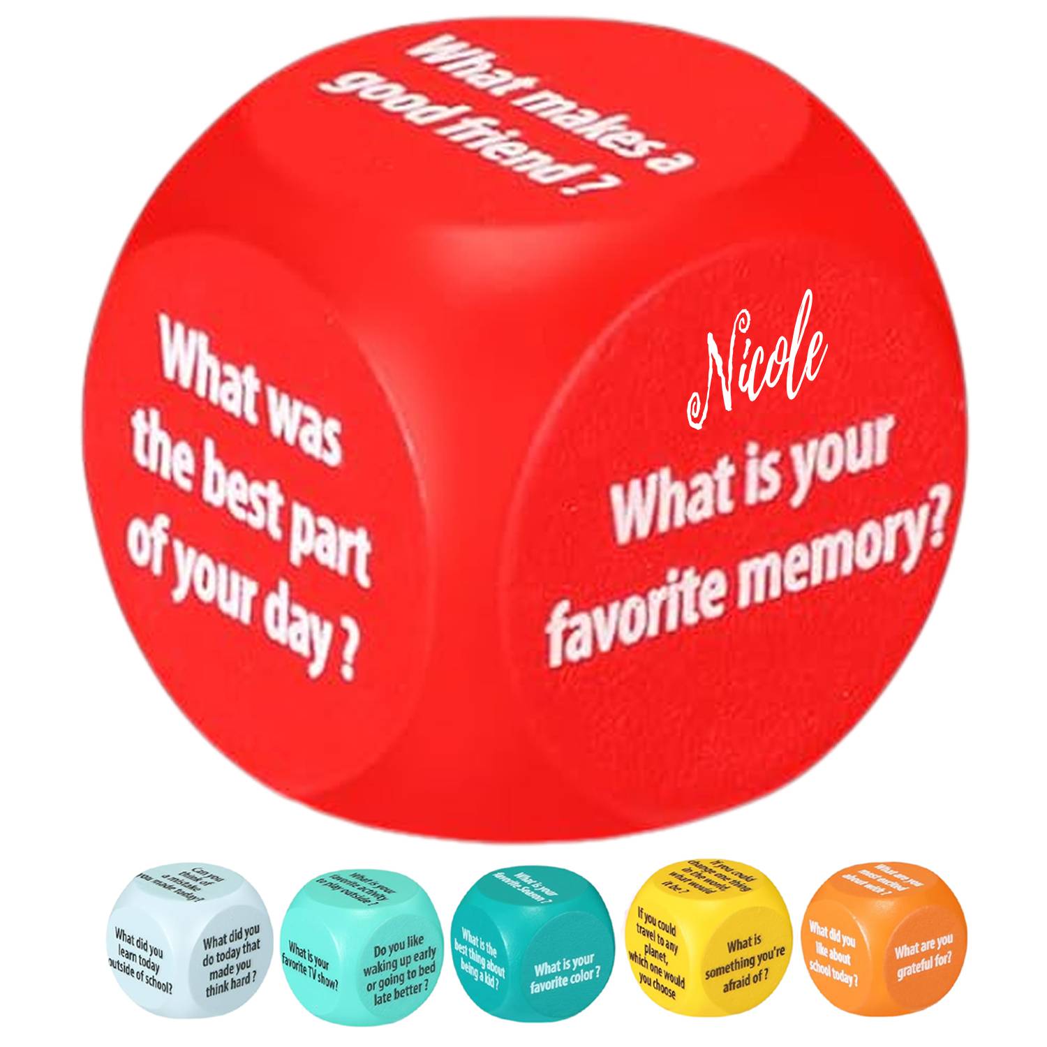 PU Foam Dice Cube Stress Reliever Conversation Toy 8