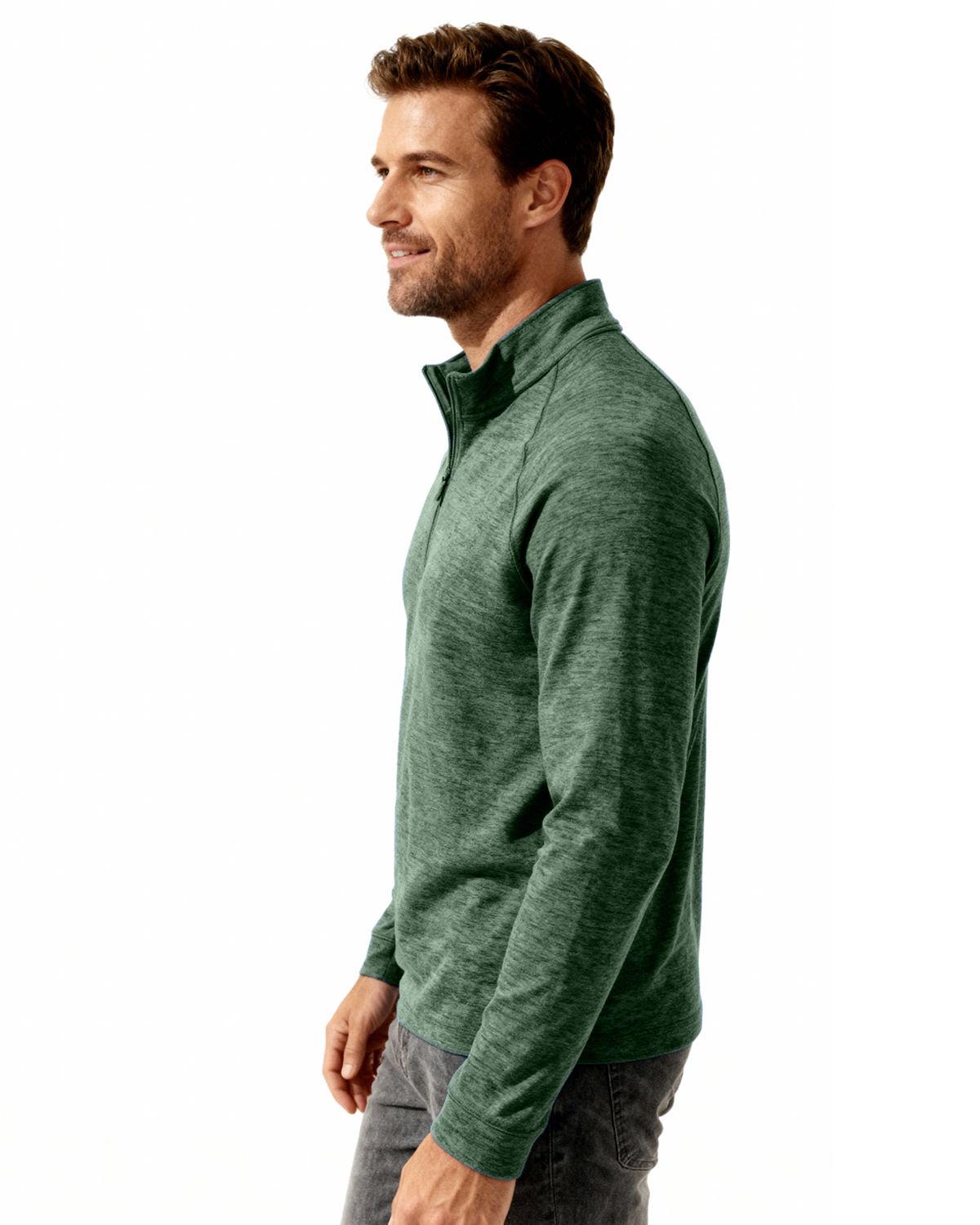 Clique Dash Recycled Mens Quarter Zip Sweatshirt 2