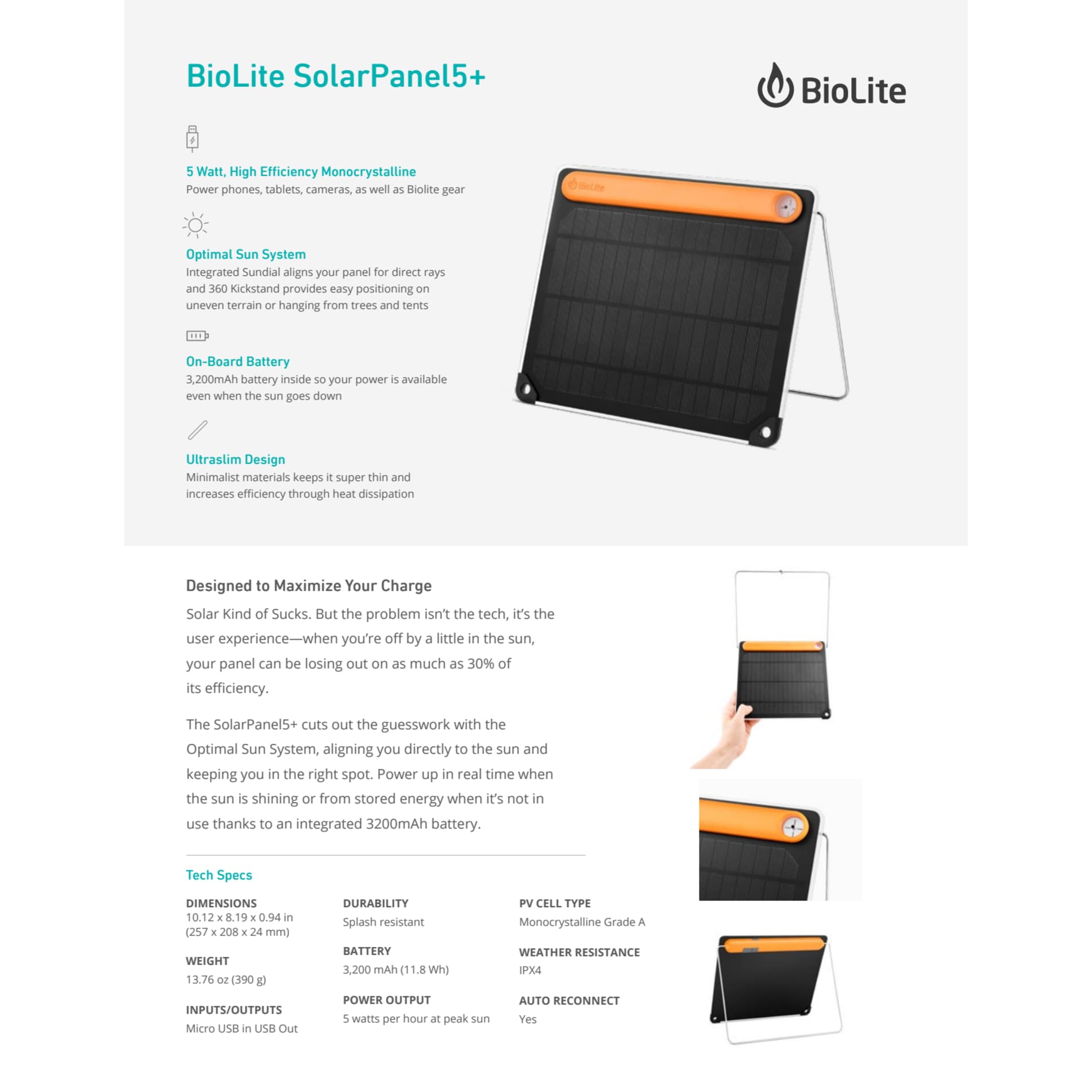 BioLite SolarPanel 5+ 104