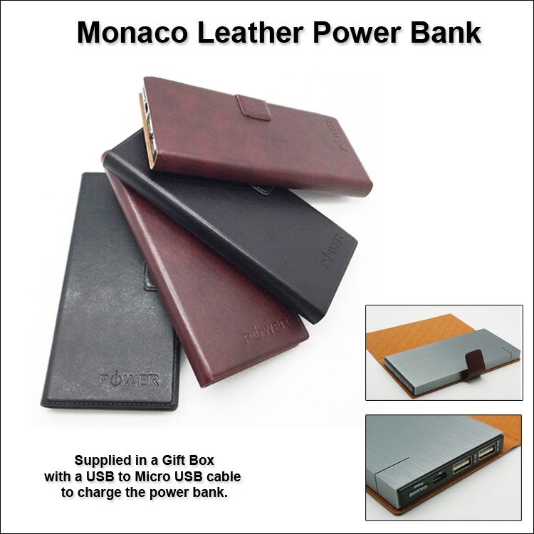 Monaco Leather Power Bank 8000 mAh