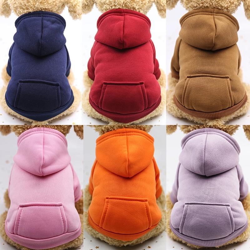 Letters Winter Pet Dog Hoodies Cotton Warm Clothes 3