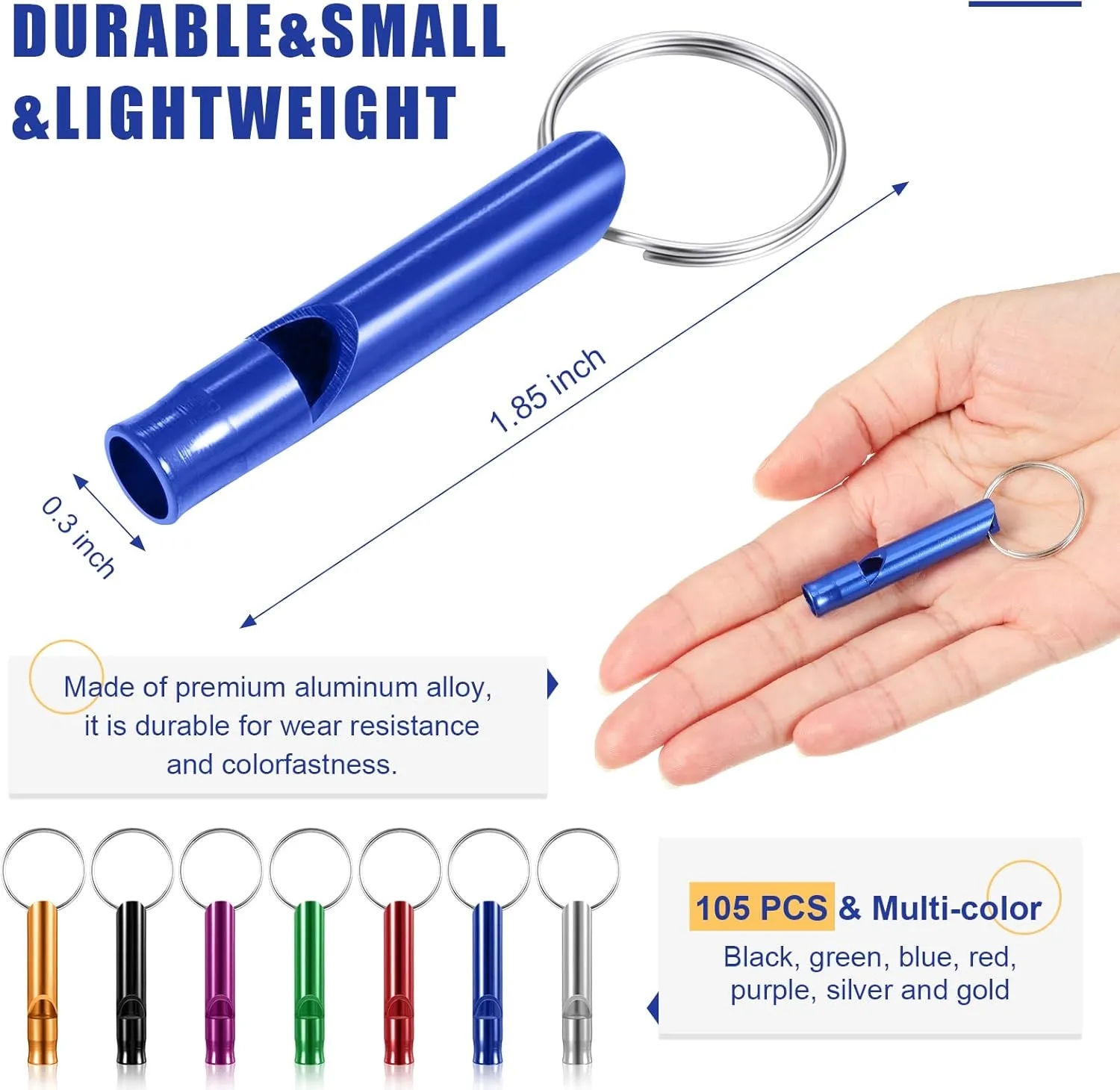 Aluminum Emergency Survival Whistle 4