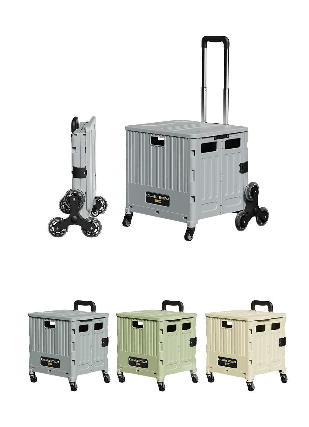 Hand Truck Foldable Trolley Portable Shopping Cart 2