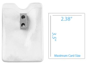 2.63" W x 3.92" H - Vertical Clear Vinyl Badge Holder (Blank) 1