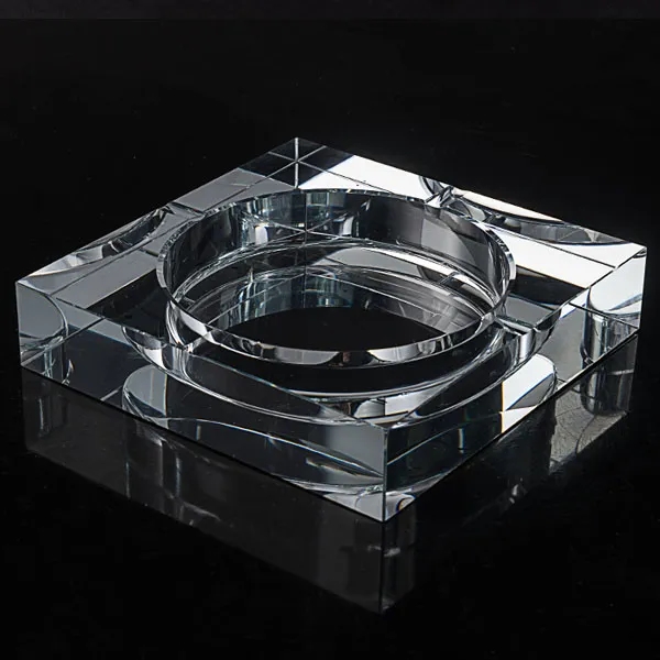 Square Crystal Ashtray with Gift Box 6