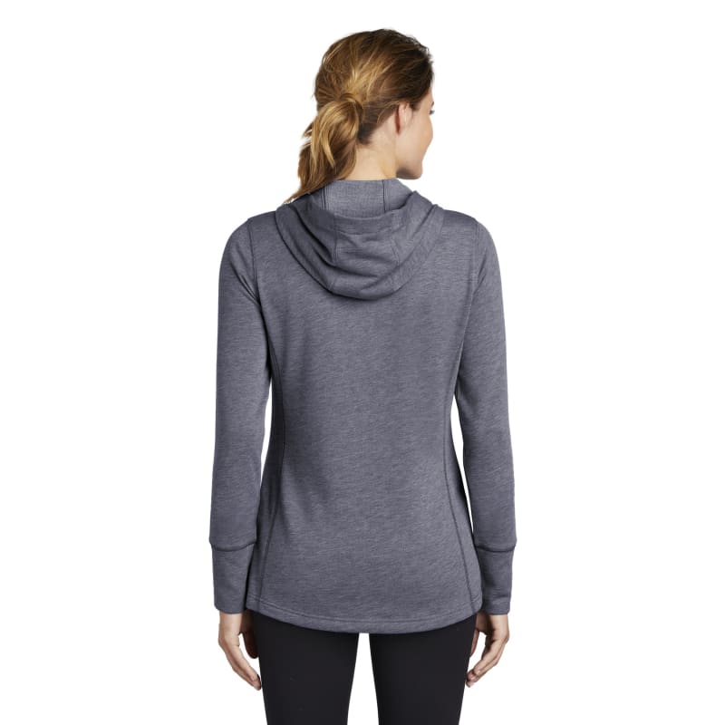 Sport-Tek Women's PosiCharge Tri-Blend Wicking Fleece Hooded Pullover. 21