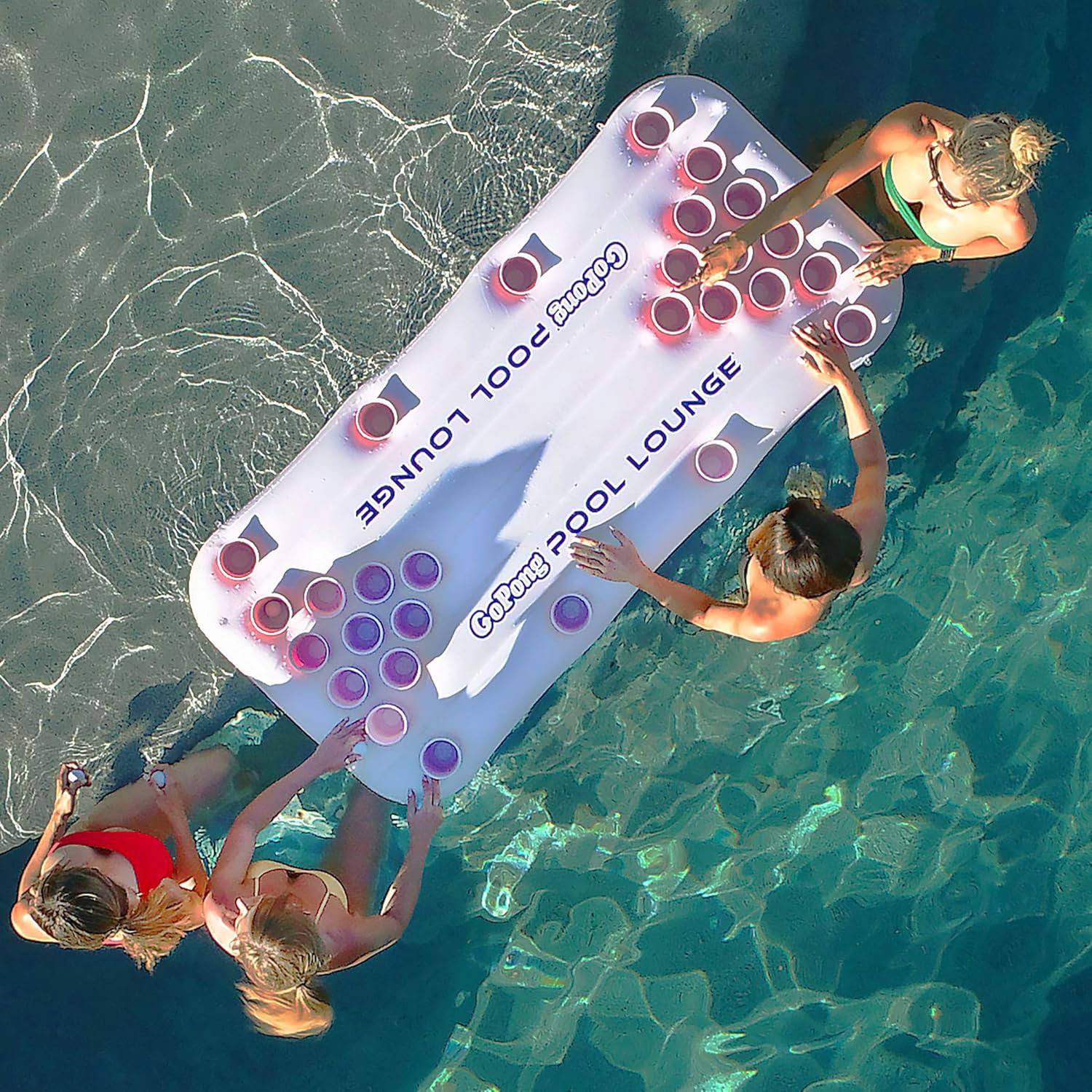 Inflatable Beer Pong Pool Float Lounge Table 6