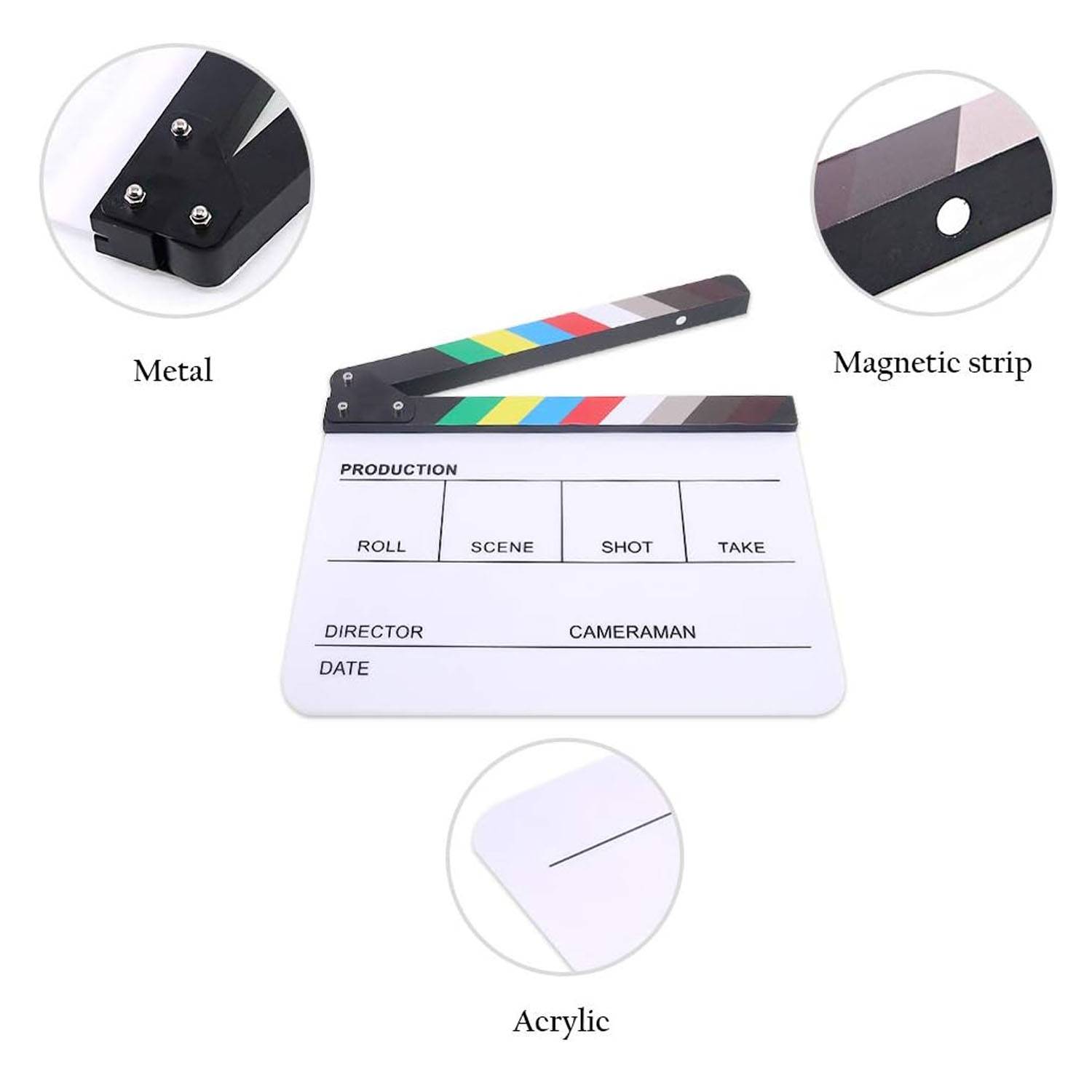 Customizable Cut Action Scene Clapper Board 6